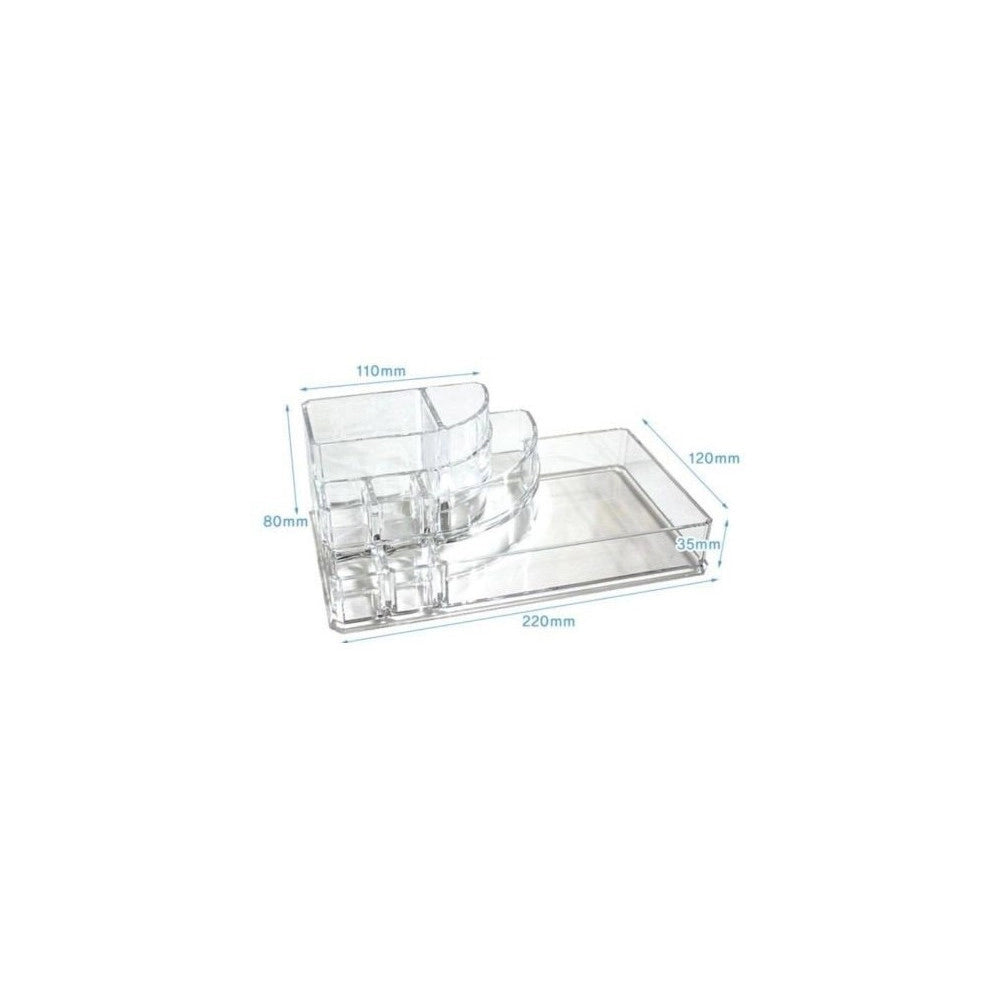 Trade Shop - Organizer Cosmetici Trucco Make Up 8 Comparti Organizzatore In Acrilico Beauty -