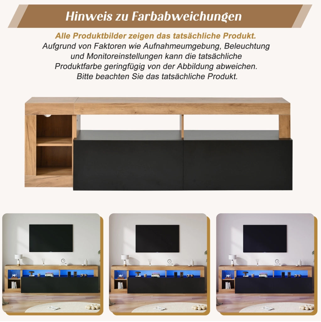 Mobile TV moderno con illuminazione a LED e vani contenitivi