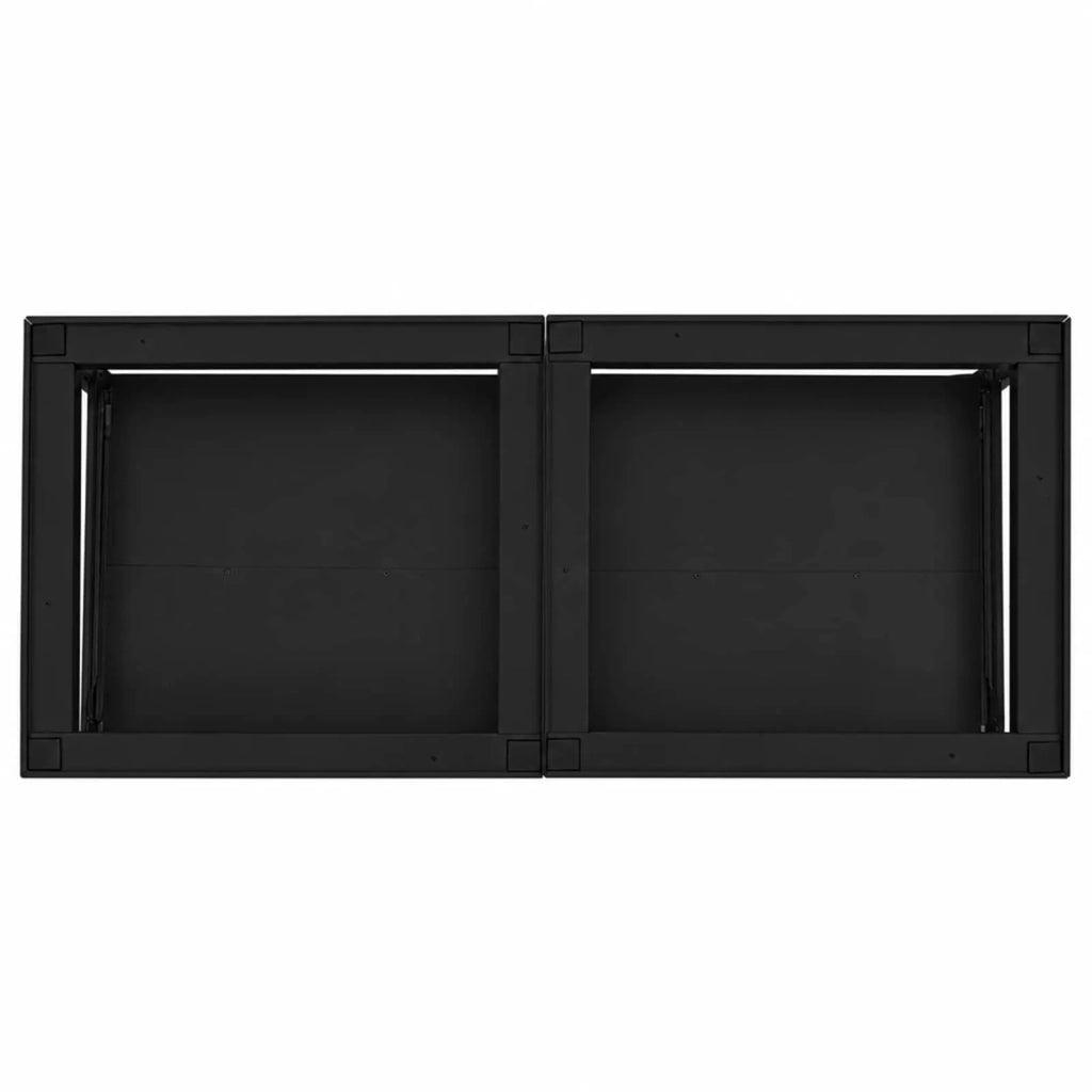Pedestallo per Lavatrice 2 pcs Nero 120 x 56 x 52 cm Acciaio 42022038