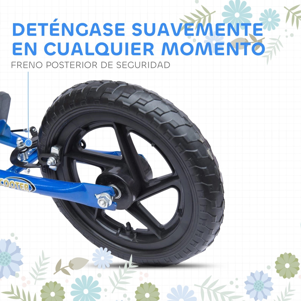 Monopattino per Bambini 5-12 Anni ¨C Xylo ¨C Ruote 12 Pollici Freno Manubrio Regolabile Blu