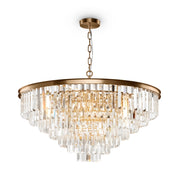 Maytoni lampadario contemporaneo Revero 16 luci E14 ottone metallo vetro