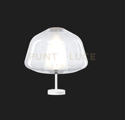 LUMETTO BIANCO VETRO ALPHA TRASPARENTE 1176BI-P ALPHA-TR