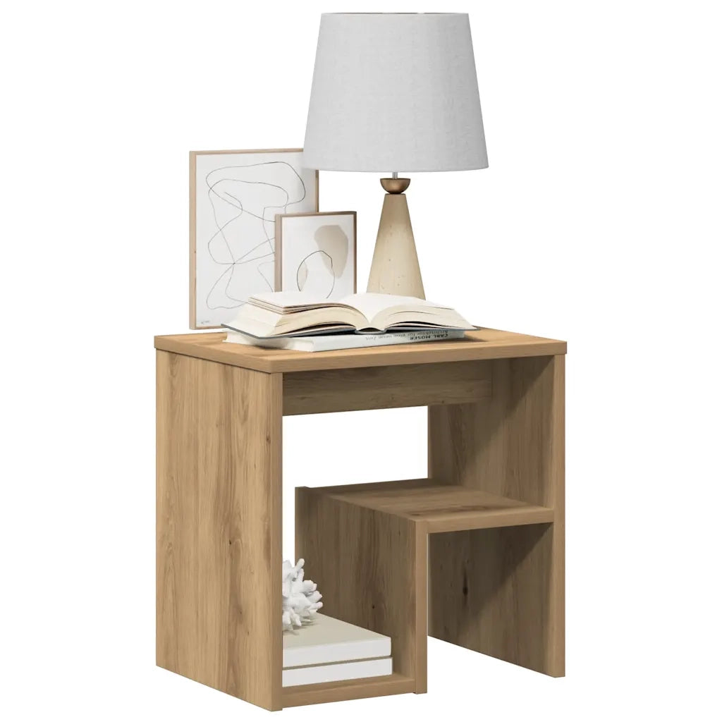 Comodino Rovere Artigianale 40x30x40 cm in Legno Multistrato