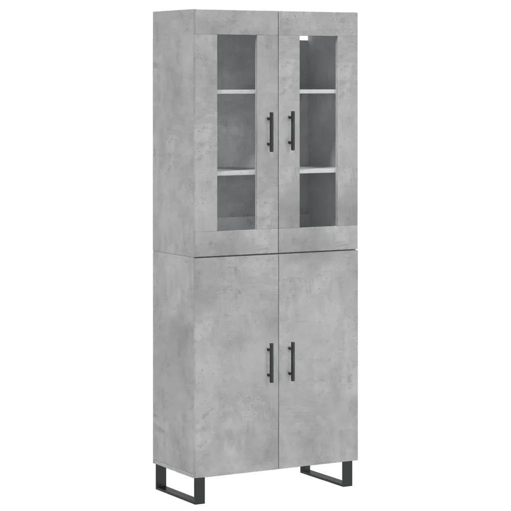 Credenza Grigio Cemento 69,5x34x180 cm in Legno Multistratocod mxl 125459