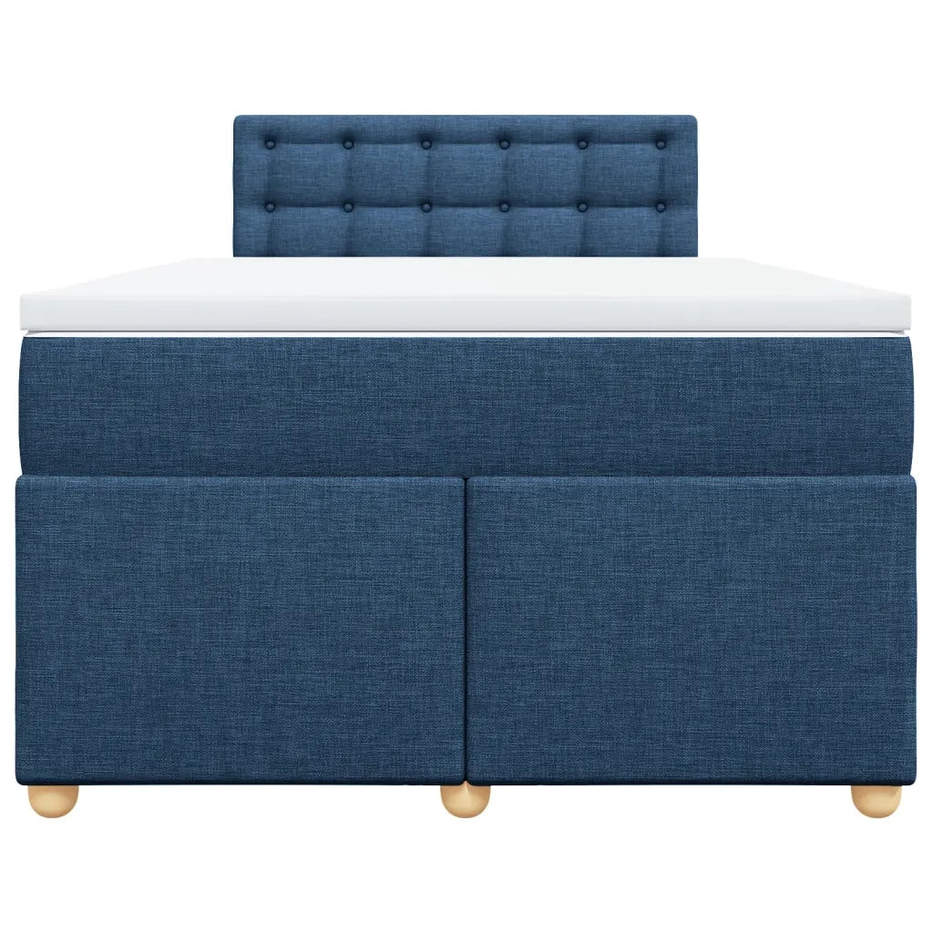 vidaXL Giroletto a Molle con Materasso Blu 120x190 cm in Tessuto