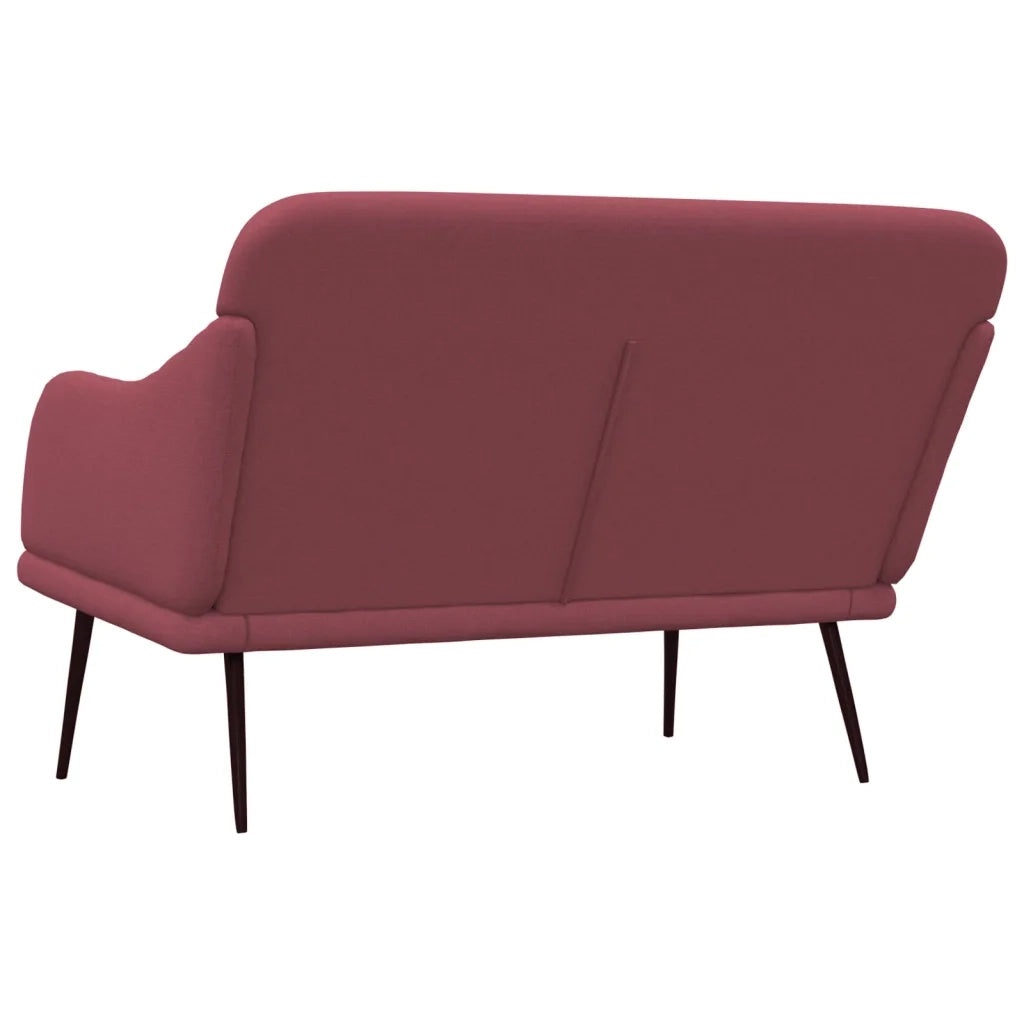 Panca-Sgabello Rosso Vino 110x76x80 cm in Tessuto