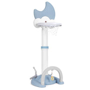 Canestro da basket 4 in 1 con altezza regolabile 56 x 50 x 114-152 cm divertimento moderno e versatile in HDPE blu 20_0012949