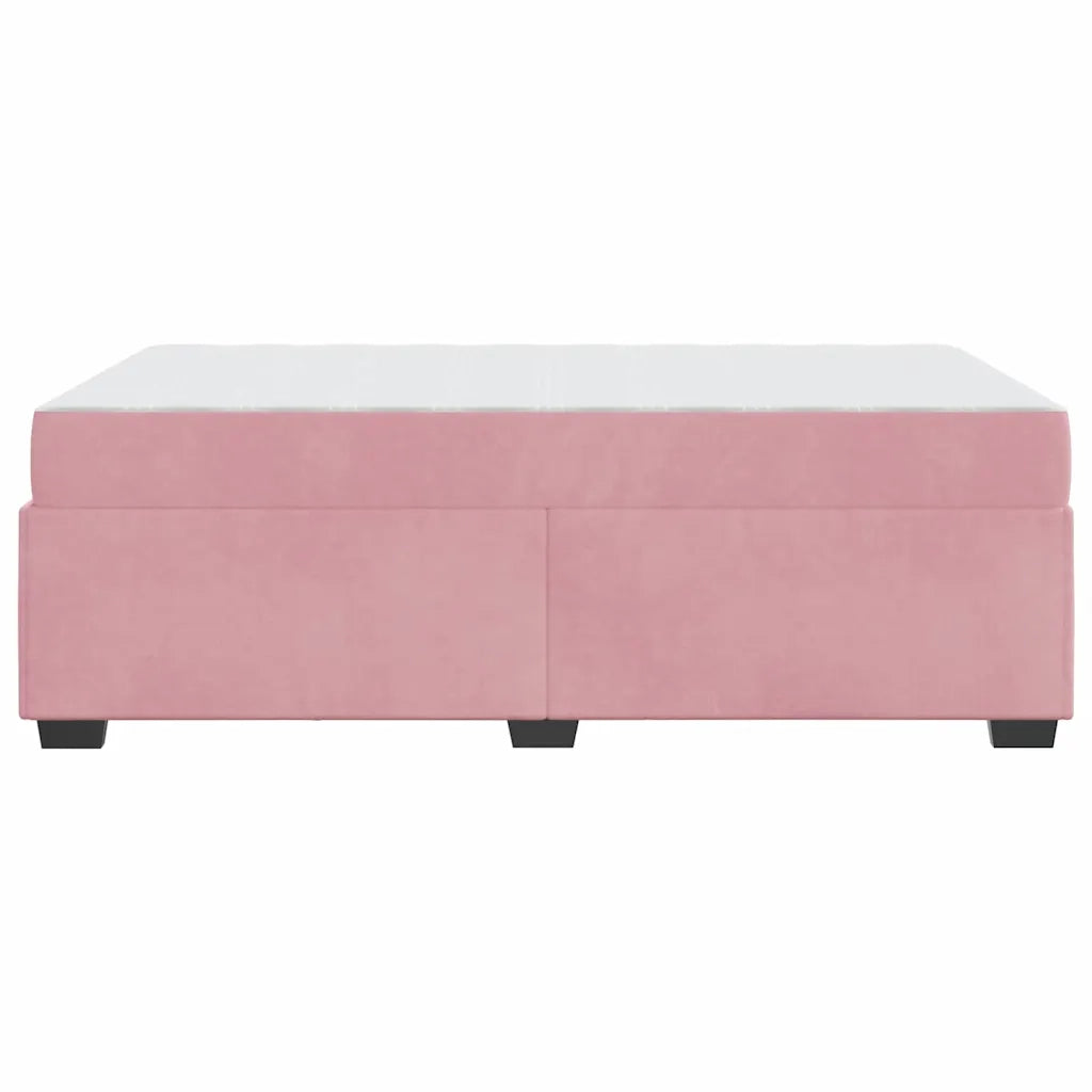 Struttura del letto con materasso Rosa 120 x 200 cm Tessuto