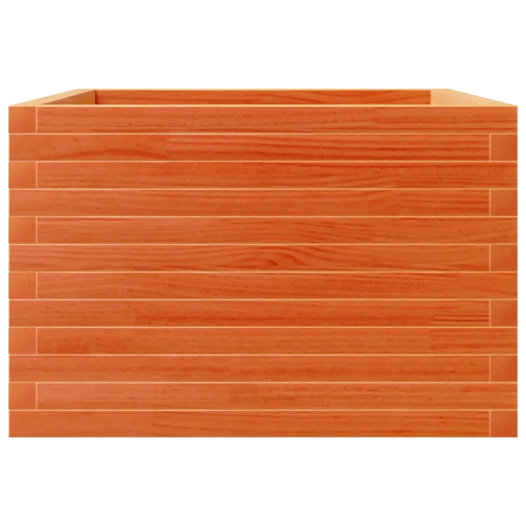 Fioriera Giardino Marrone Cera 70x70x45,5cm Legno Massello Pino