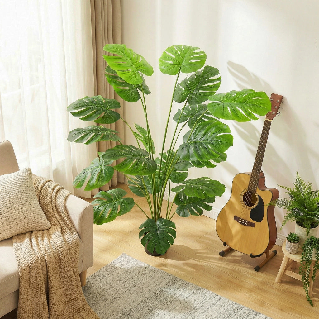 Pianta artificiale Monstera Deliciosa con vaso ¨C Minimal ¨C verde, altezza 150 cm