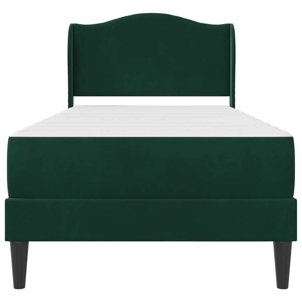 Struttura del letto-Giroletto Verde Scuro 100 x 200 cm Velluto 676774