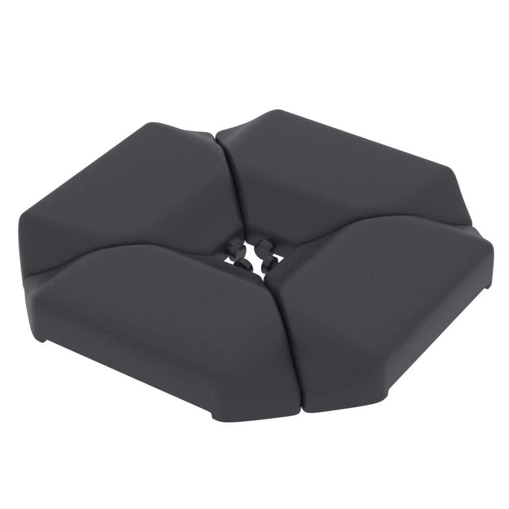 Base per Ombrellone 4 Pezzi per Parasole Cantilever ¨C Zephmum ¨C HDPE Riempibile con Acqua o Sabbia 77kg