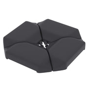 Base per Ombrellone 4 Pezzi per Parasole Cantilever ¨C Zephmum ¨C HDPE Riempibile con Acqua o Sabbia 77kg