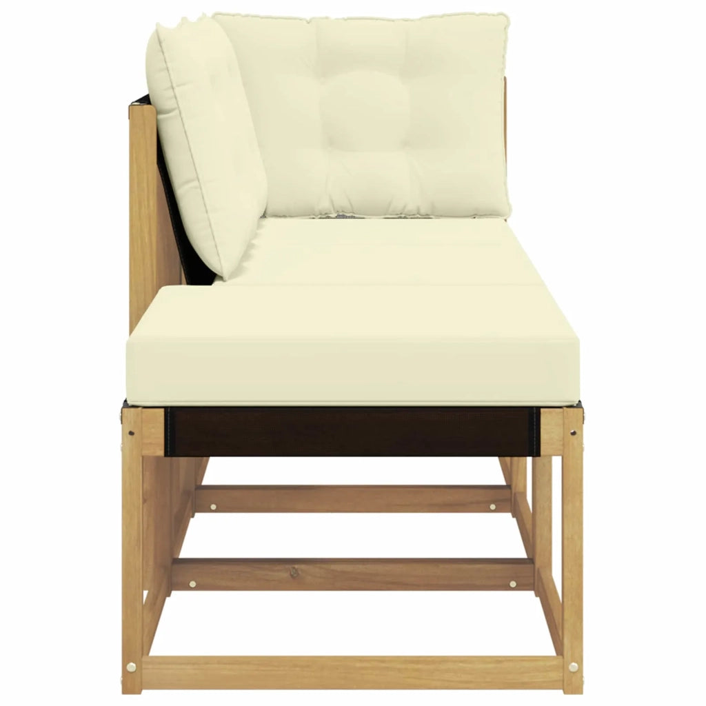 Salotto da Giardino-Divano componibile Sezionale con cuscino 3 Pezzo Bianco 731861