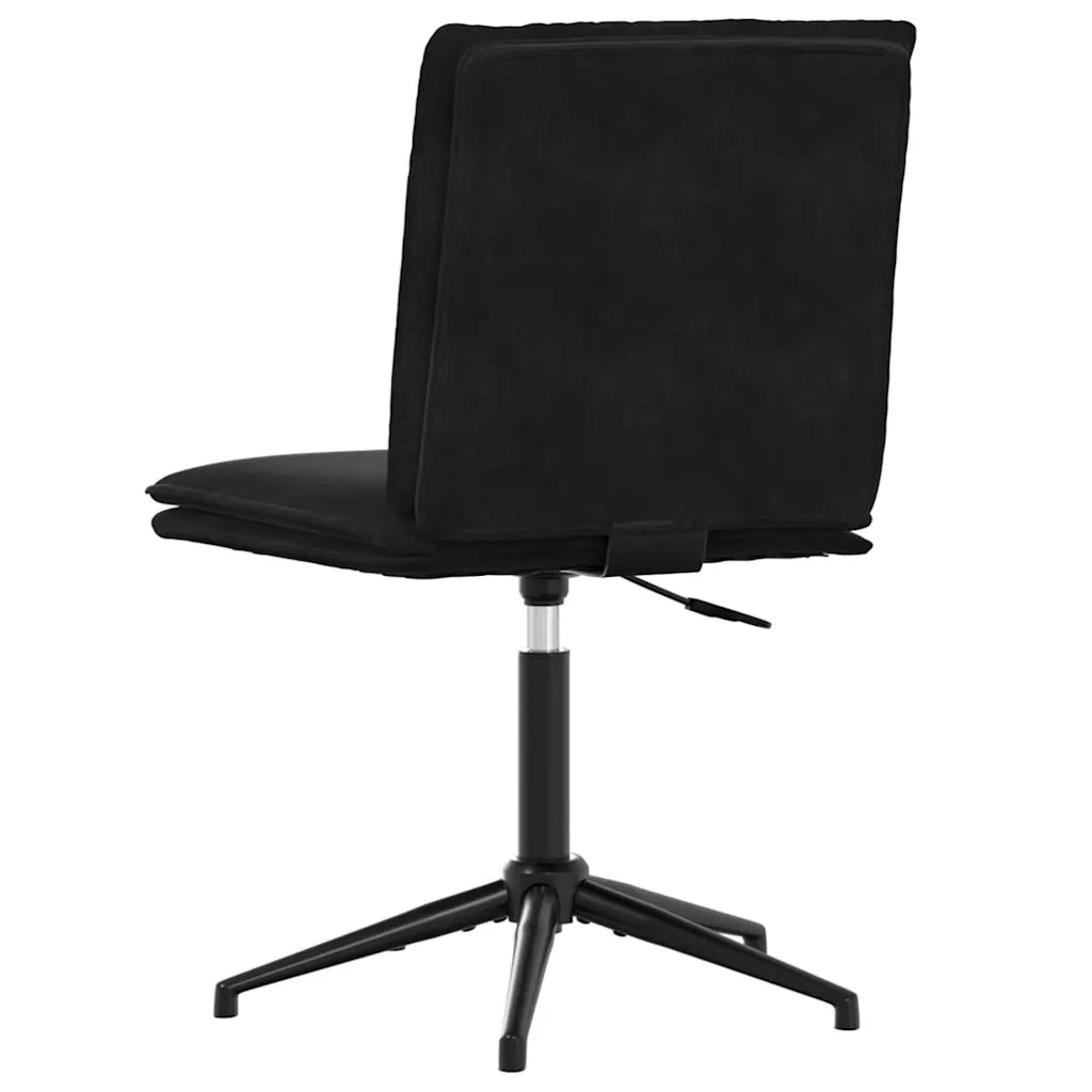 vidaXL Sedia da Pranzo Nera in Velluto