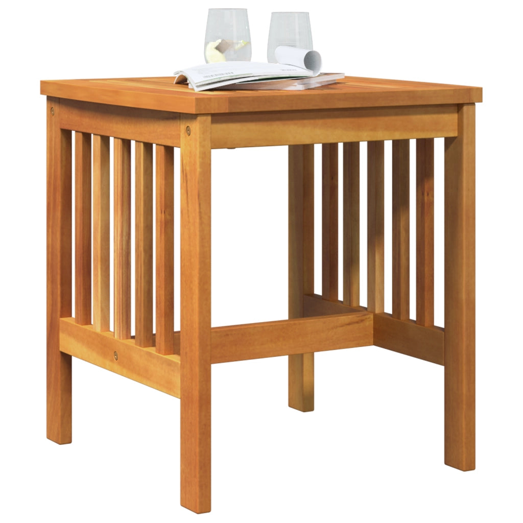 Tavolo Laterale da Giardino  Marrone 45x45x50 cm in Legno Massello di Acacia