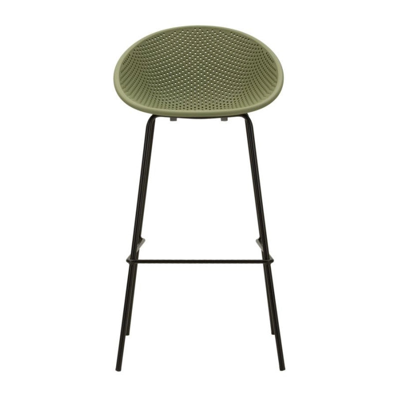 Sgabello Bar Ibiza Verde Set 2 Pz cm 50x50x98 (altezza Seduta cm 75)