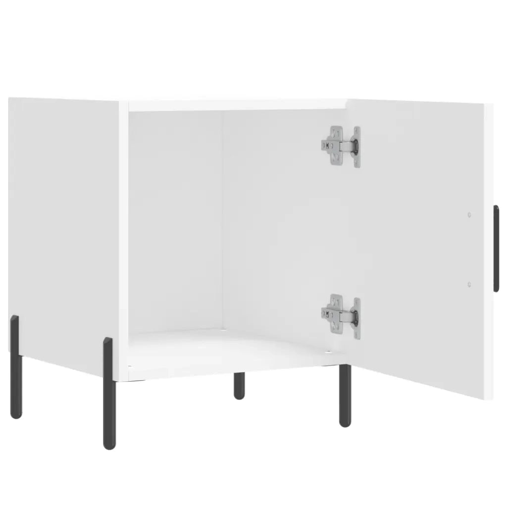 Comodini 2 pz Bianchi 40x40x50 cm in Legno Multistrato 827581
