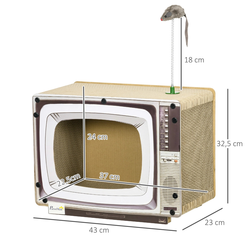 Televisore Gioco per Gatti con Topo ¨C Zephmum ¨C Arena 43x23x32,5 cm