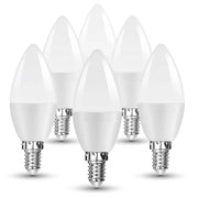 Trade Shop - 5 Lampadine Led E14 C37 Candela 4,5w Luce Calda Fredda Naturale Samsung V-tac255 - -bianco Freddo      -