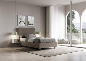 Letto Matrimoniale 160x210 cm con Rete Goya Cappuccino