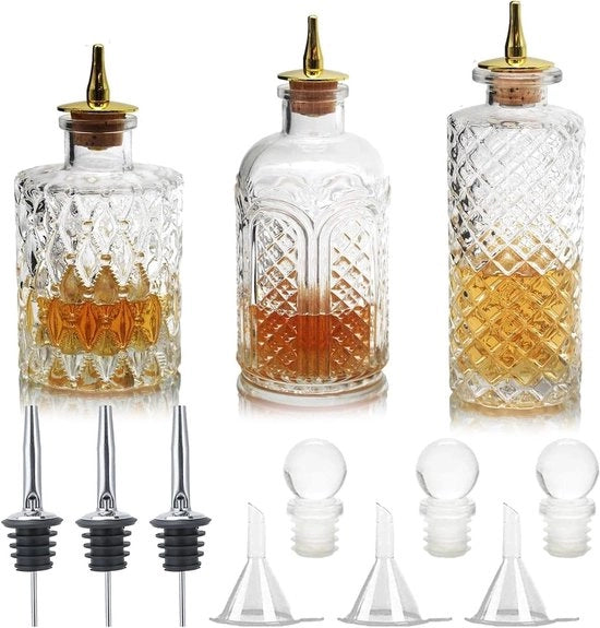 Set di bicchieri da cocktail in vetro - confezione da 3 pezzi - ideale per cocktail