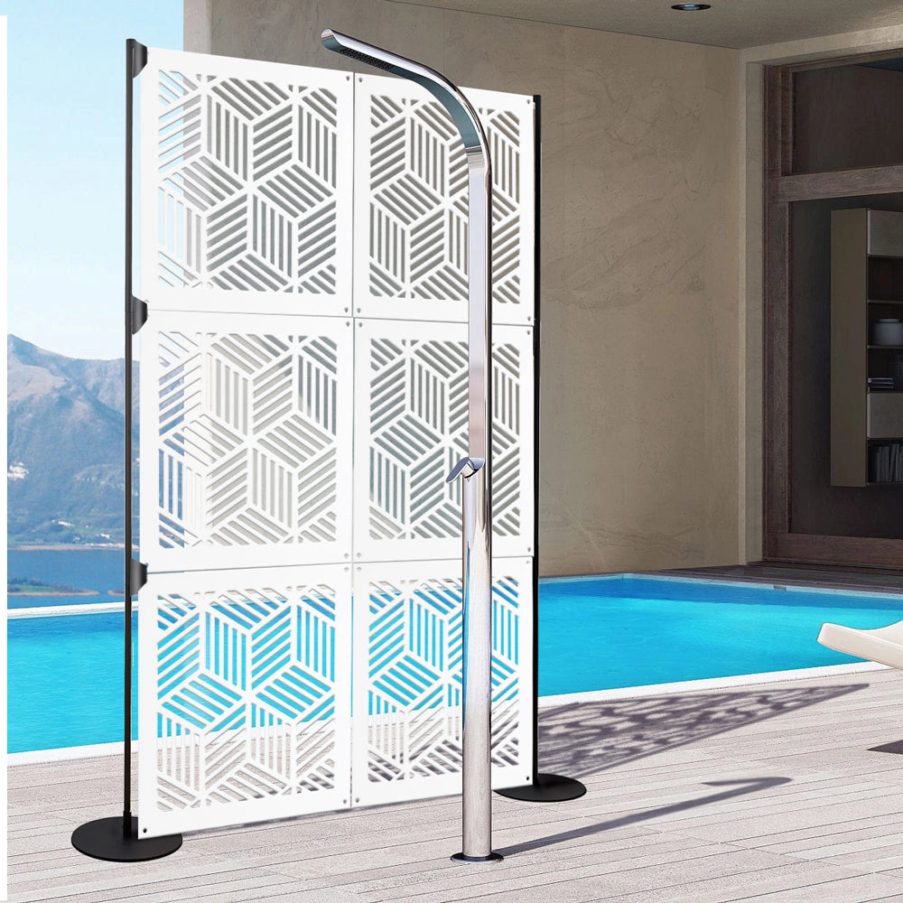 CUBIC - Pannello in PVC traforato - Parasole Misura: 73x73 cm, Colore: bianco