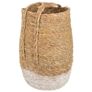Navicella in fibra naturale marrone 27x33x48h
