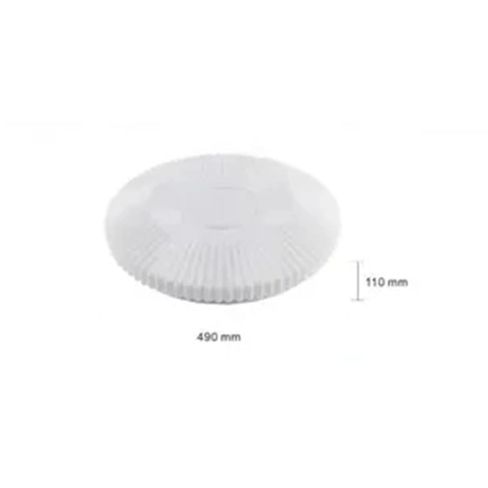 Trade Shop - Plafoniera Da Soffitto 60 Watt Rotondo Rigato Luce Fredda 6500k Fst-50a60086 49cm -