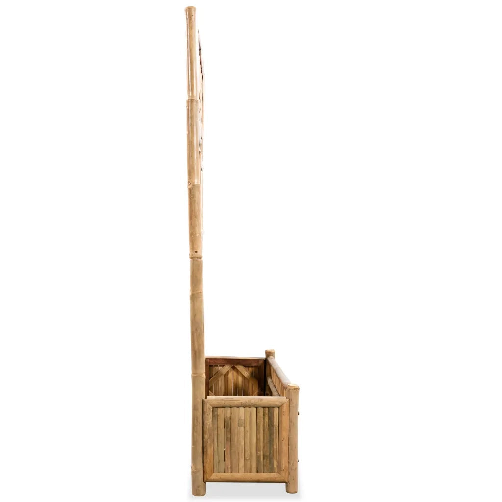 Letto Rialzato da Giardino con Graticcio in BambÃ¹ 70 cm