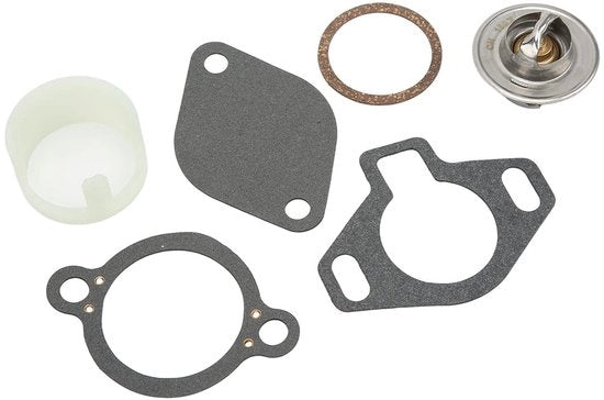 Kit di termostato per motor 160 gradi - Regolazione della temperatura - Sostituzione per MerCruiser 4.3L/5.0L/5.7L/7.4L/8.2L - ABS/Metallo - Adatto per motori dal 1987 - Set di termostati