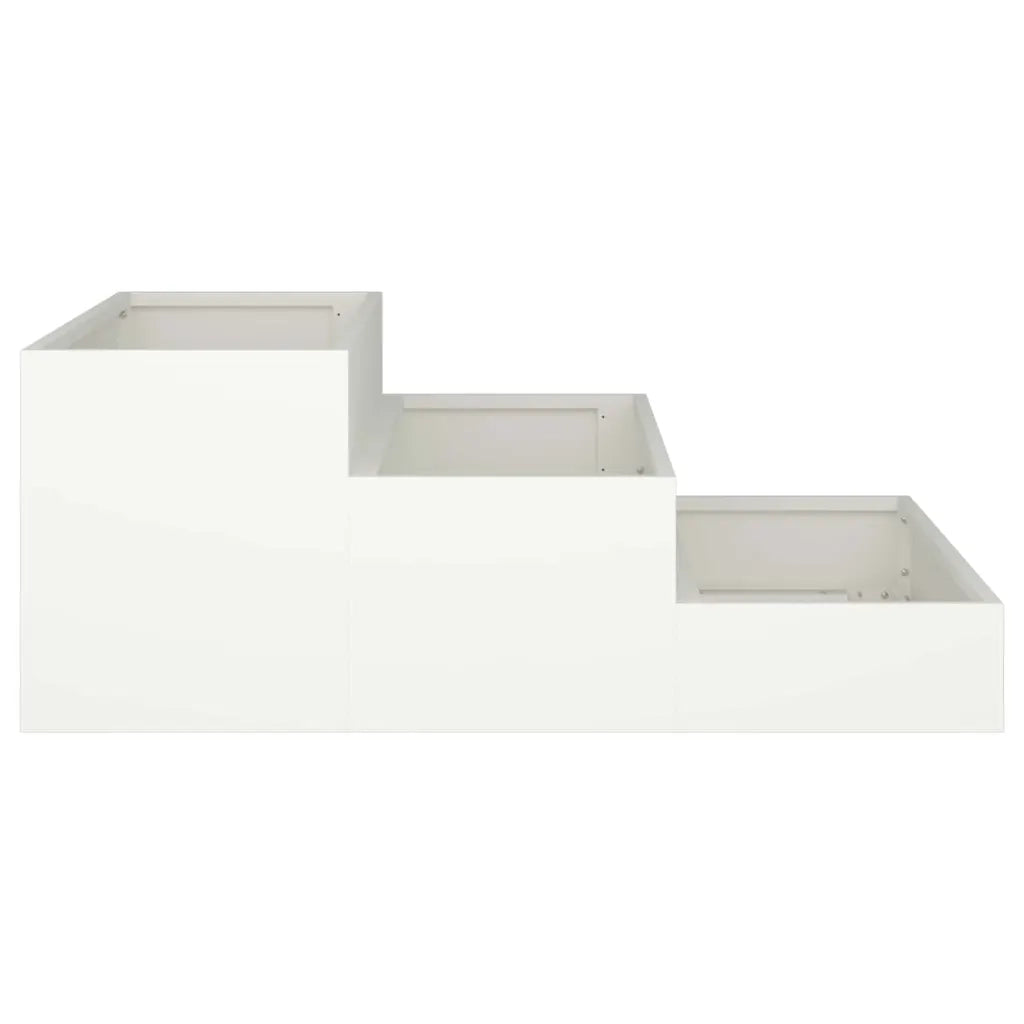Vaso da giardino-Fioriera da Esterno-Contenitore per Piante Bianco 90 x 90 x 35 cm