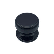 Pomolo fisso per porta SAGUATTI 875/70QB in alluminio nero lucido
