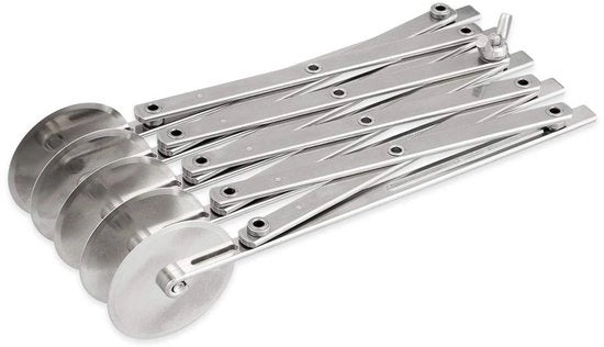 Deegsnijder 5-delig in acciaio inossidabile, con ruote snidanti lisce, diametro ruote 5,5 cm
