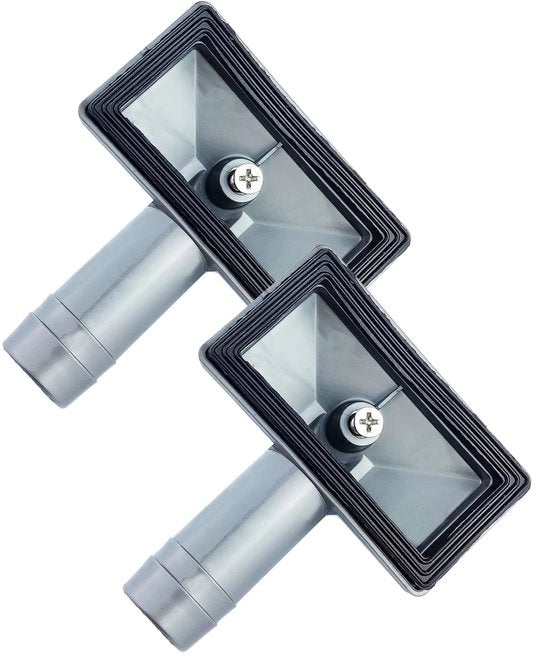 Pompa di scarico per gootsteen - Interfaccia rettangolare 75x40mm - Grigio - Adatto per gootstene in acciaio inossidabile - 2 pezzi