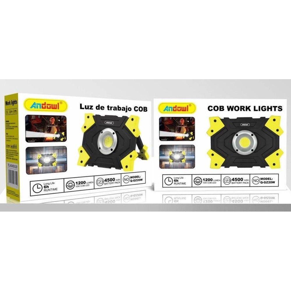 Trade Shop - Lampada Portatile Faretto Luce Da Lavoro A Led Cob 1200 Lumen Batteria 4500 Mah Q-gz20w -