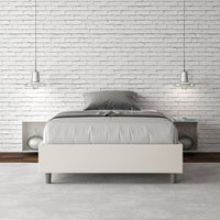 Letto Matrimoniale Sommier 160x190 cm con Rete Azelia Bianco