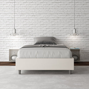 Letto Matrimoniale Sommier 160x210 cm con Rete Azelia Bianco