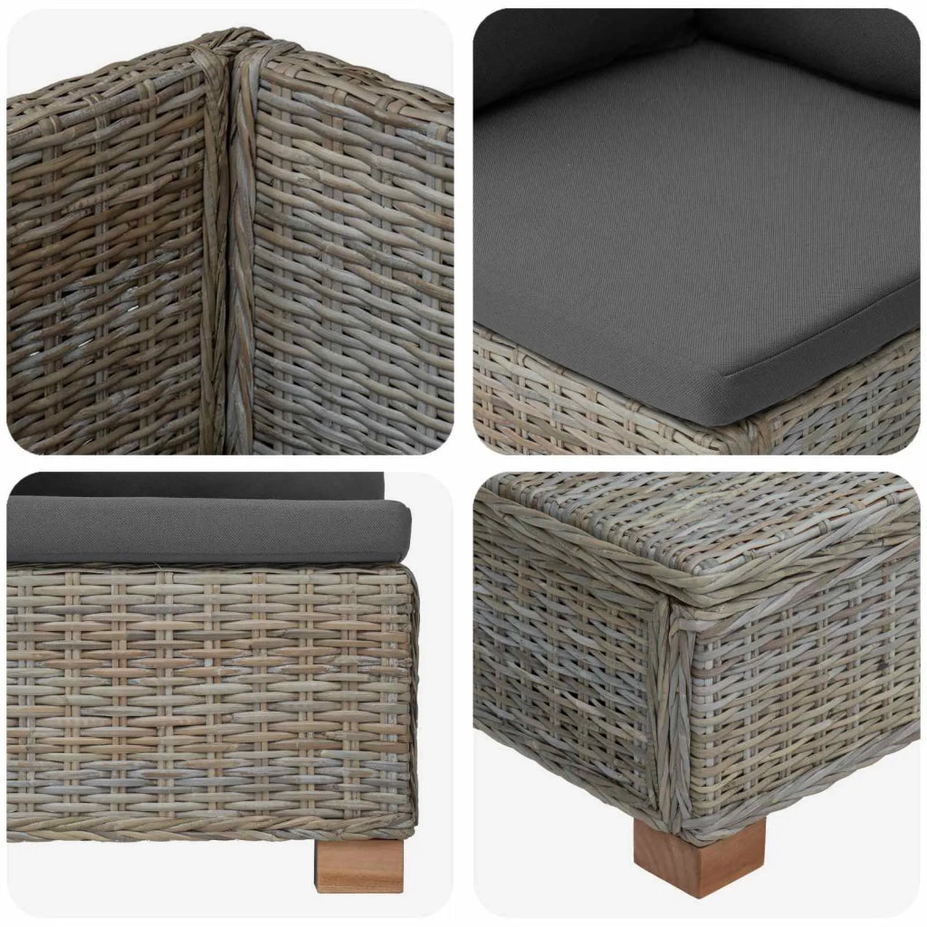 2 pz Set Lounge in Rattan con Cuscini GENDT Rattan naturale 42034404