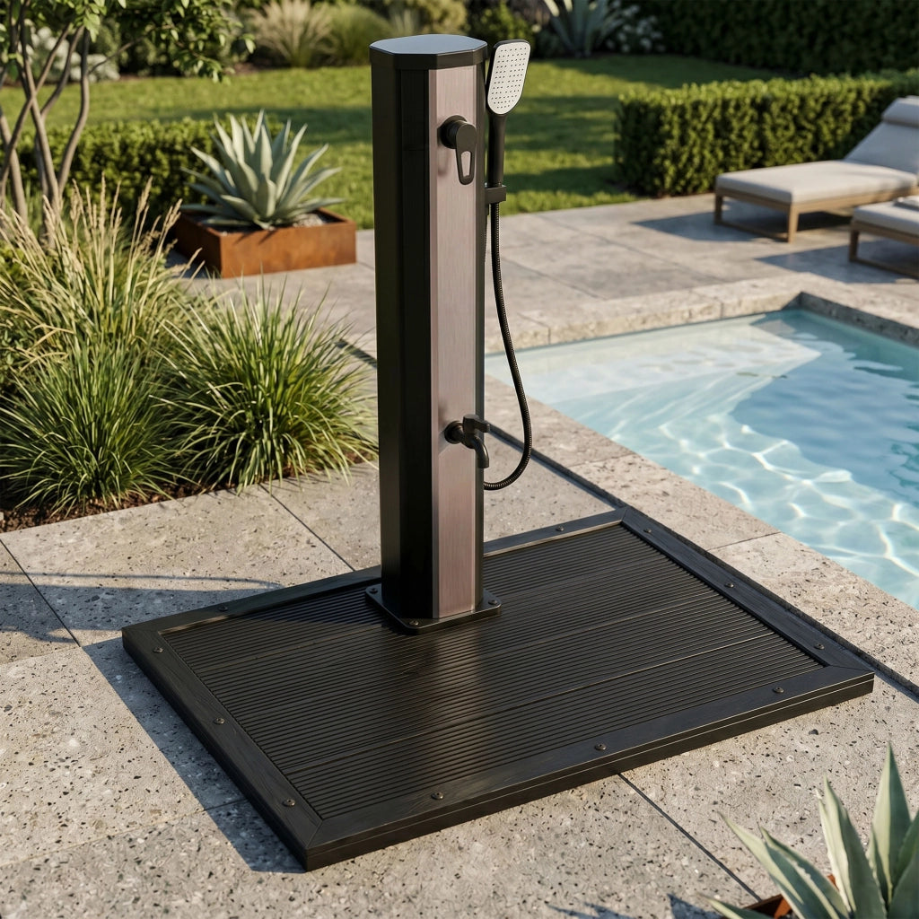 Doccia solare da giardino da 20L con pedana - Tanaga Bronze & Dasar