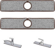 Assorbenti per rubinetto 47x105cm - Asciugamano microfibra per cucina - Spatola per rubinetto - Rubinetto cucina - Bagno cucina camper bar - Grigio marrone