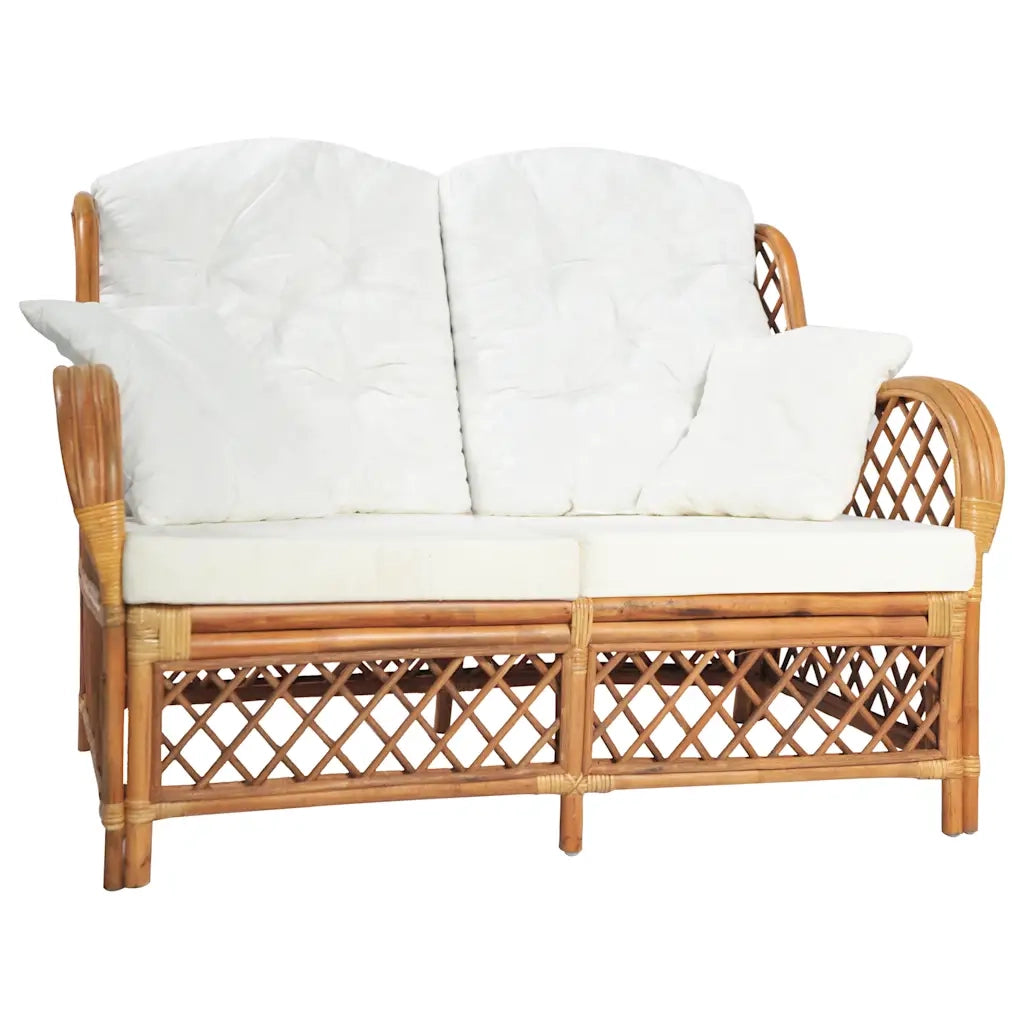 Divano a 2 Posti Marrone Chiaro in Rattan  cod mxl 70542