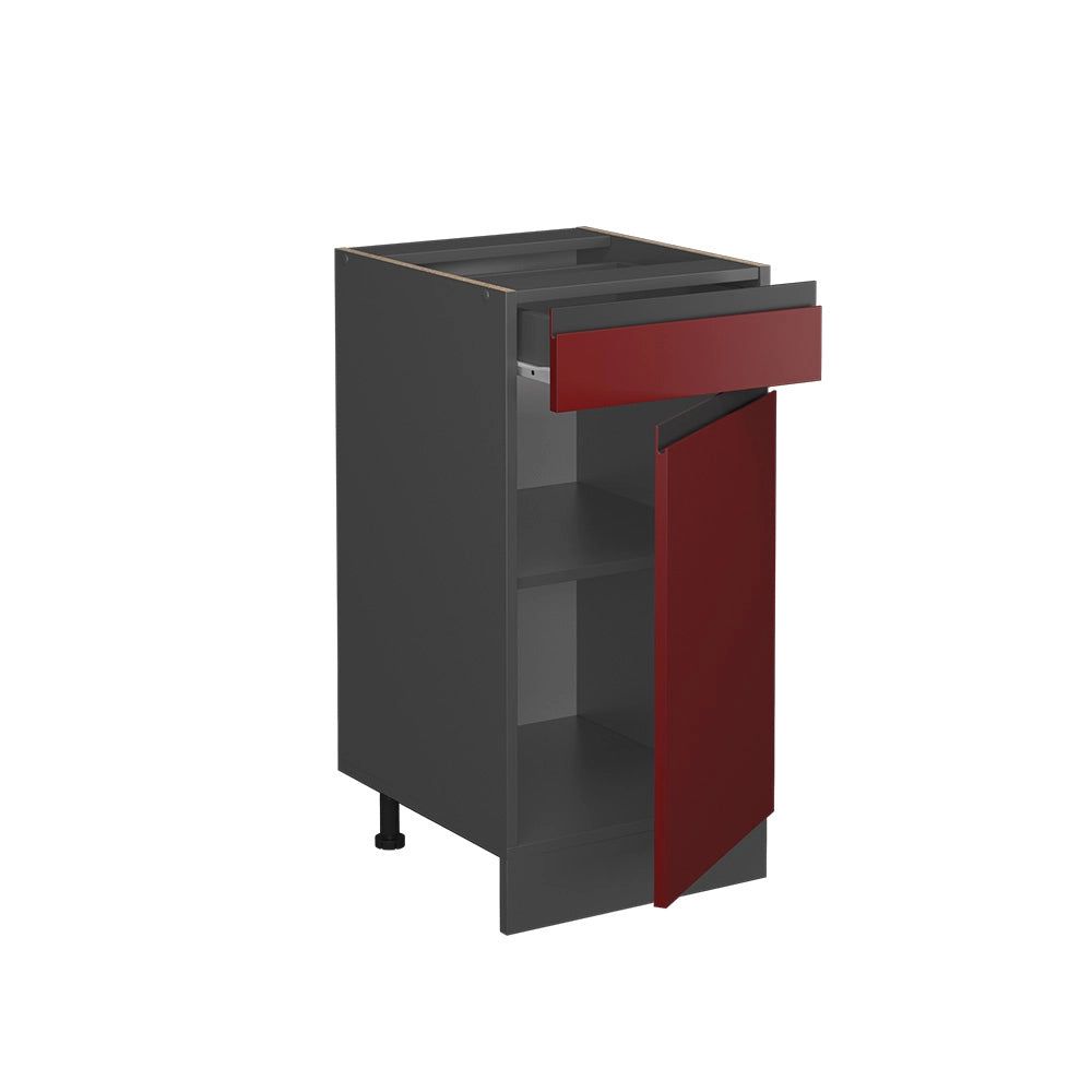 Vicco Mobiletto base per cucina Rosso 40 cm , PL Rovere