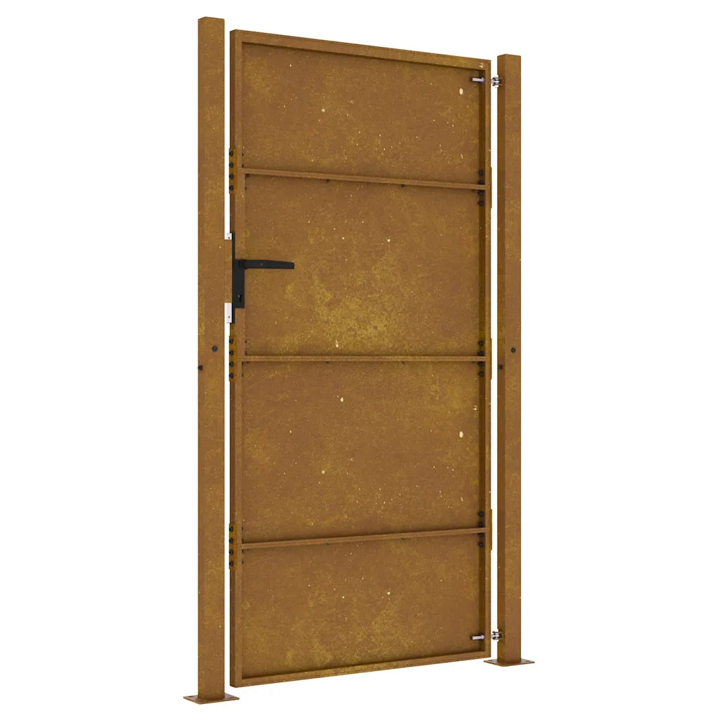 Cancello da Giardino 105x205 cm in Acciaio Corten