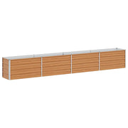 Fioriere | Cassetta per fiori | Letto rialzato da giardino Marrone Chiaro 320 x 40 x 45 cm