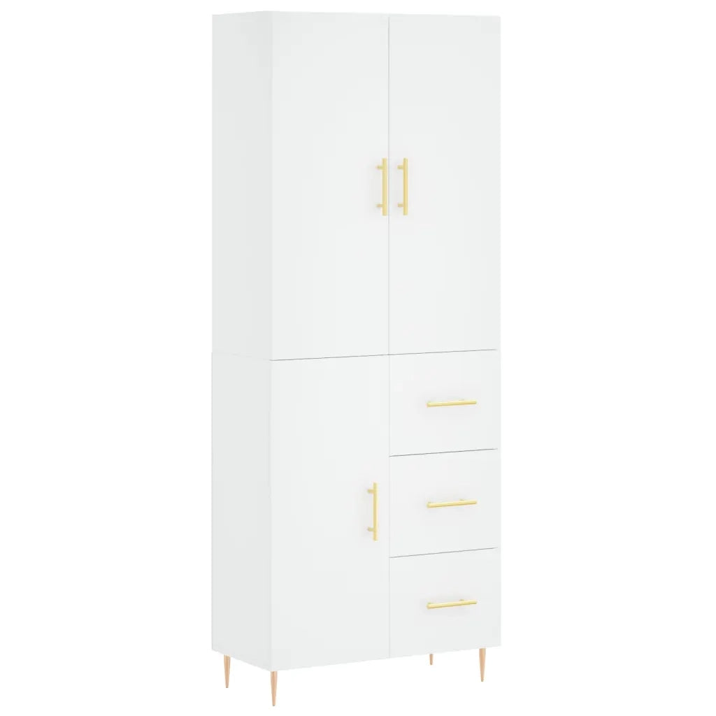 Credenza Bianca 69,5x34x180 cm in Legno Multistrato 3195891