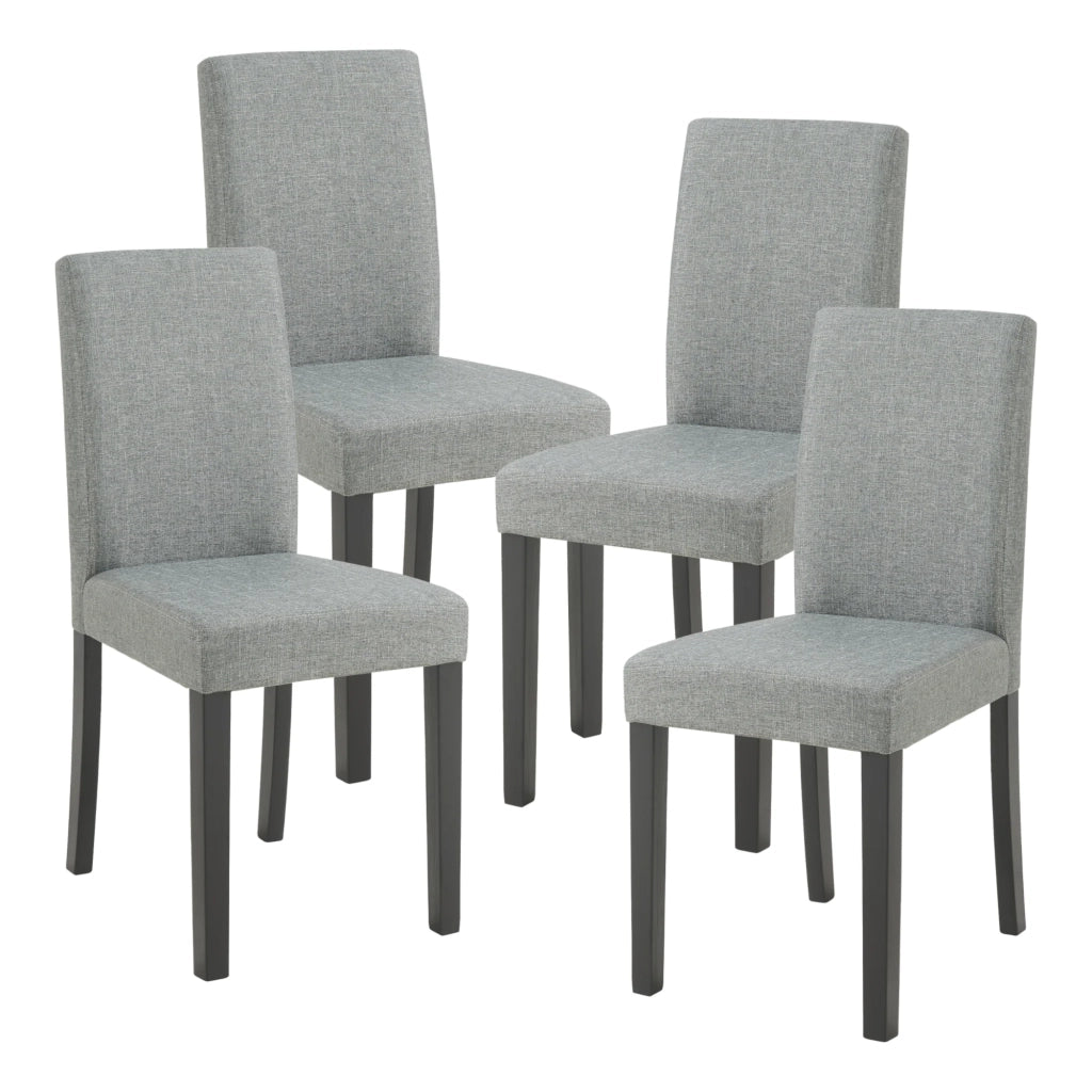 Set di 4 sedie da pranzo 89 x 43 x 54 cm design moderno robuste grigio chiaro 03_0009829