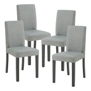 Set di 4 sedie da pranzo 89 x 43 x 54 cm design moderno robuste grigio chiaro 03_0009829