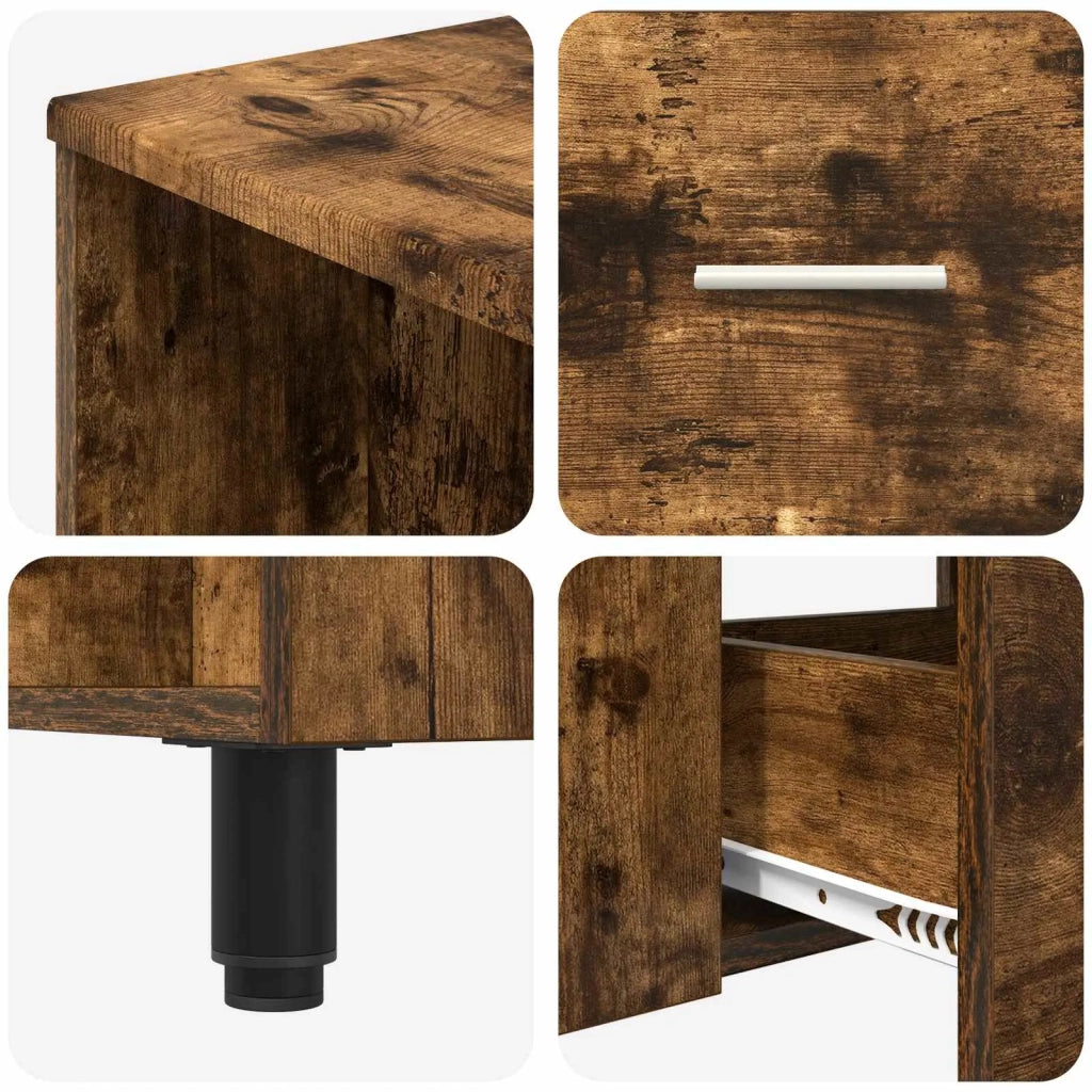 Mobiletto da bagno Rovere Fumo 80 x 35 x 60 cm 889390