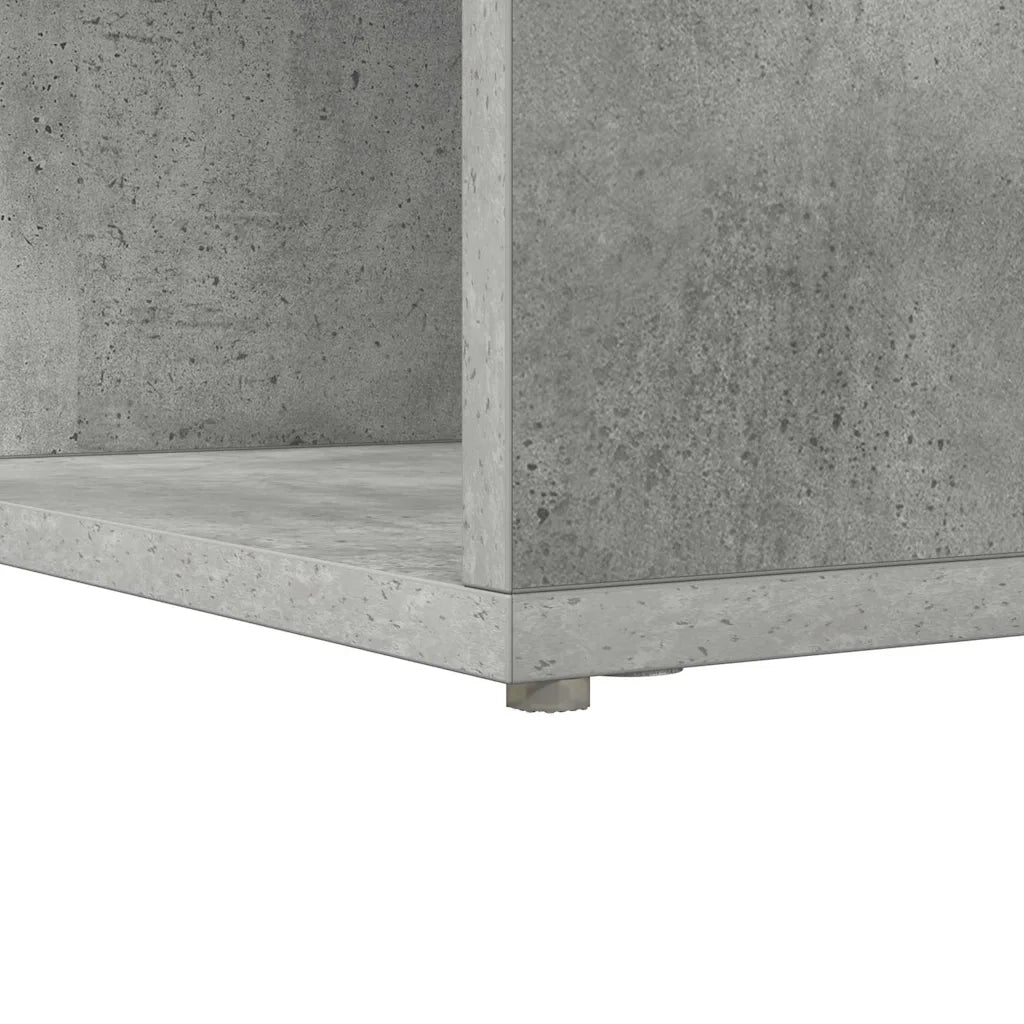 vidaXL Scrivania ad angolo Grigio cemento 101,5 x 149,5 x 149,5 cm